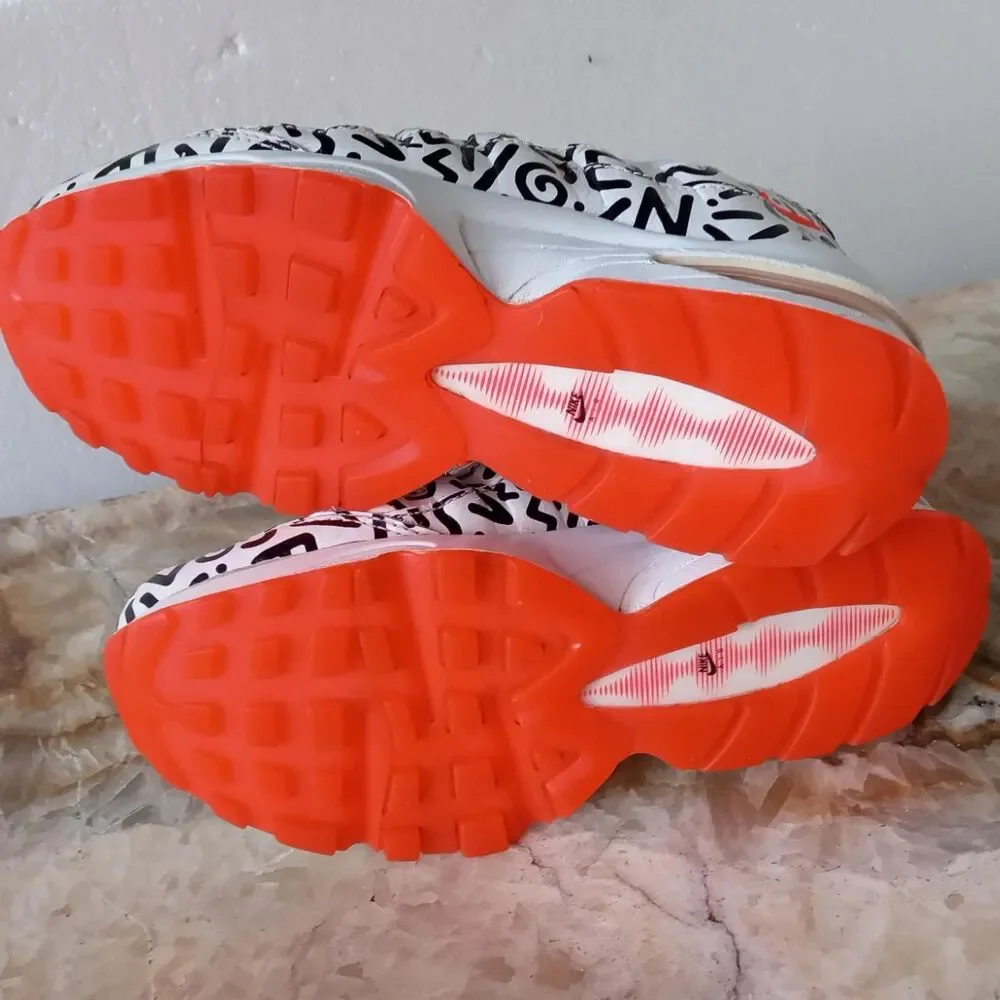 Nike Air Max 95 QS GS Shoes Cramoisi White Black Orange AH3808-100 Youth Size 5